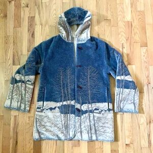 Alpine Studio Sherpa Oversized Winter Landscape Jacket
